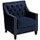Tiffany Navy Blue Tufted Armchair