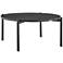 Tiffany Outdoor Patio Ruond Coffee Table in Black Aluminum