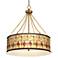 Tiffany Reds Dana Antique Brass Pendant Light