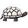Tiffany Style LED White Shell Turtle Accent Lamp