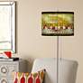 Thumbnail1 of Tiffany-Style Lily Brushed Nickel Pull Chain Floor Lamp