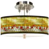 Tiffany-Style Lily Giclee 14&quot; Wide Ceiling Light