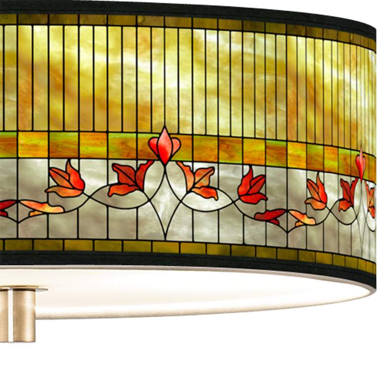 Image 2 Tiffany-Style Lily Giclee 14 inch Wide Ceiling Light more views