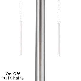 Image3 of Tiffany-Style Lily Giclee Brushed Nickel Garth Floor Lamp more views