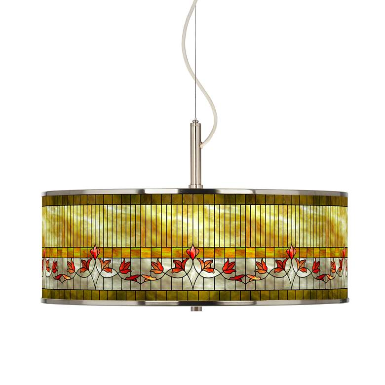 Image 1 Tiffany-Style Lily Giclee Glow 20" Wide Pendant Light