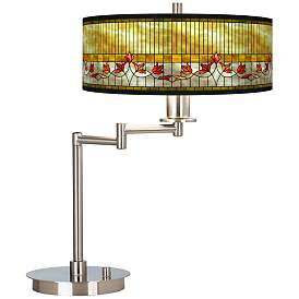 Image2 of Tiffany-Style Lily Giclee Swing Arm LED Desk Lamp