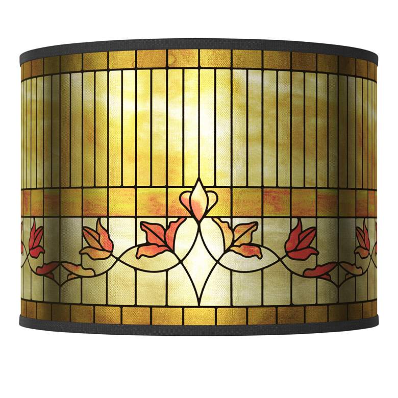 Image 1 Tiffany-Style Lily Gold Metallic Lamp Shade 13.5x13.5x10 (Spider)