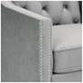4_Tiffany35" High  Gray Fabric Tufted Armchair more views