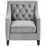 Tiffany35" High  Gray Fabric Tufted Armchair in scene