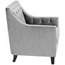 Tiffany35" High  Gray Fabric Tufted Armchair in scene