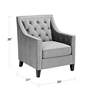Tiffany35" High  Gray Fabric Tufted Armchair in scene
