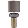 1_Tiffin 35 1/2" High Smoke Glass and Brass Modern Table Lamp