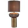 2_Tiffin 35 1/2" High Smoke Glass and Brass Modern Table Lamp more views