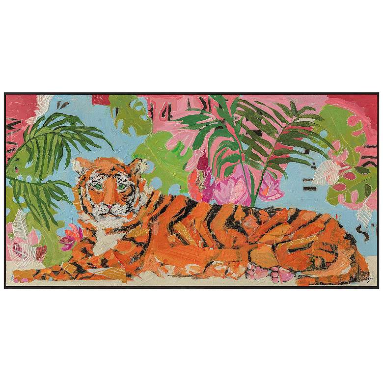 Image 3 Tiger at Rest 36"W x 18"H Framed Art