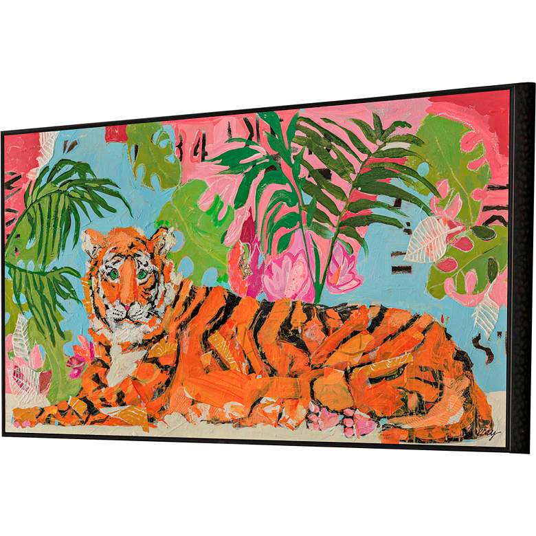 Image 5 Tiger at Rest 36"W x 18"H Framed Art more views