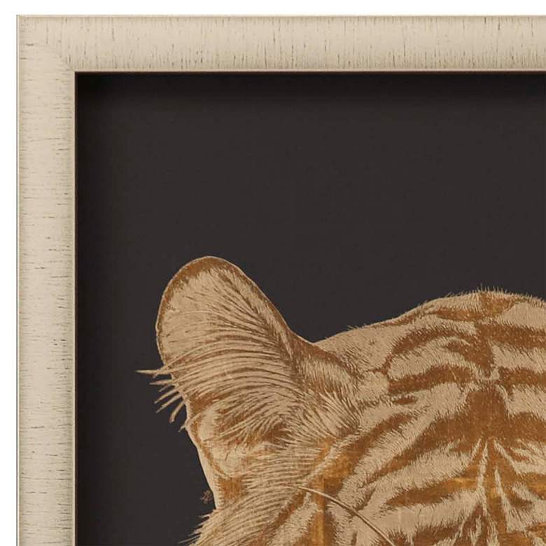 Image 2 Tiger Portrait 35" High Framed Shadow Box Giclee Wall Art more views