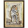 1_Tiger Strength 31"W x 43"H Transitional Framed Art