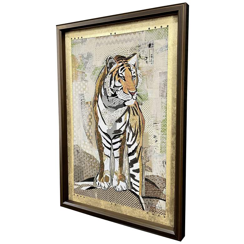 Image 2 Tiger Strength 31"W x 43"H Transitional Framed Art more views