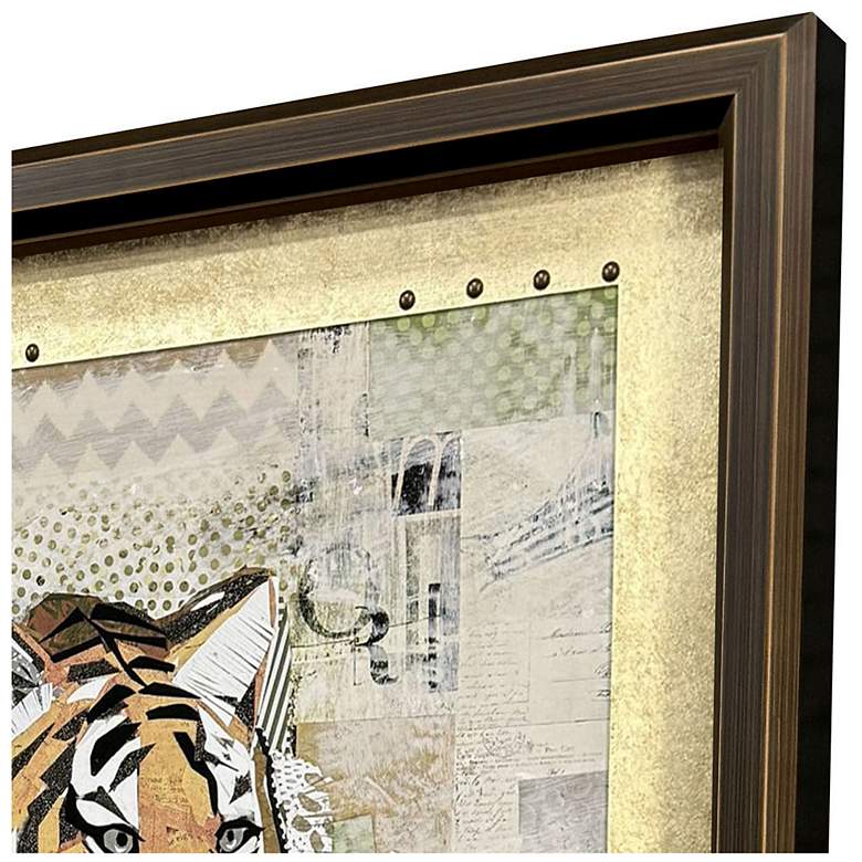 Image 3 Tiger Strength 31"W x 43"H Transitional Framed Art more views