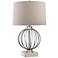Tigertail Wire Orb Polished Nickel Metal Table Lamp