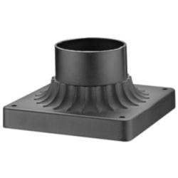 Tiggins 3" High Black Outdoor Pier Mount Adapter