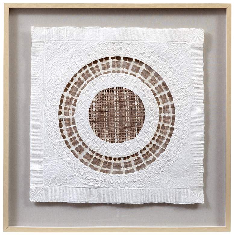 Image 1 Tightrope 36" x 36" White And Brown Wall Art