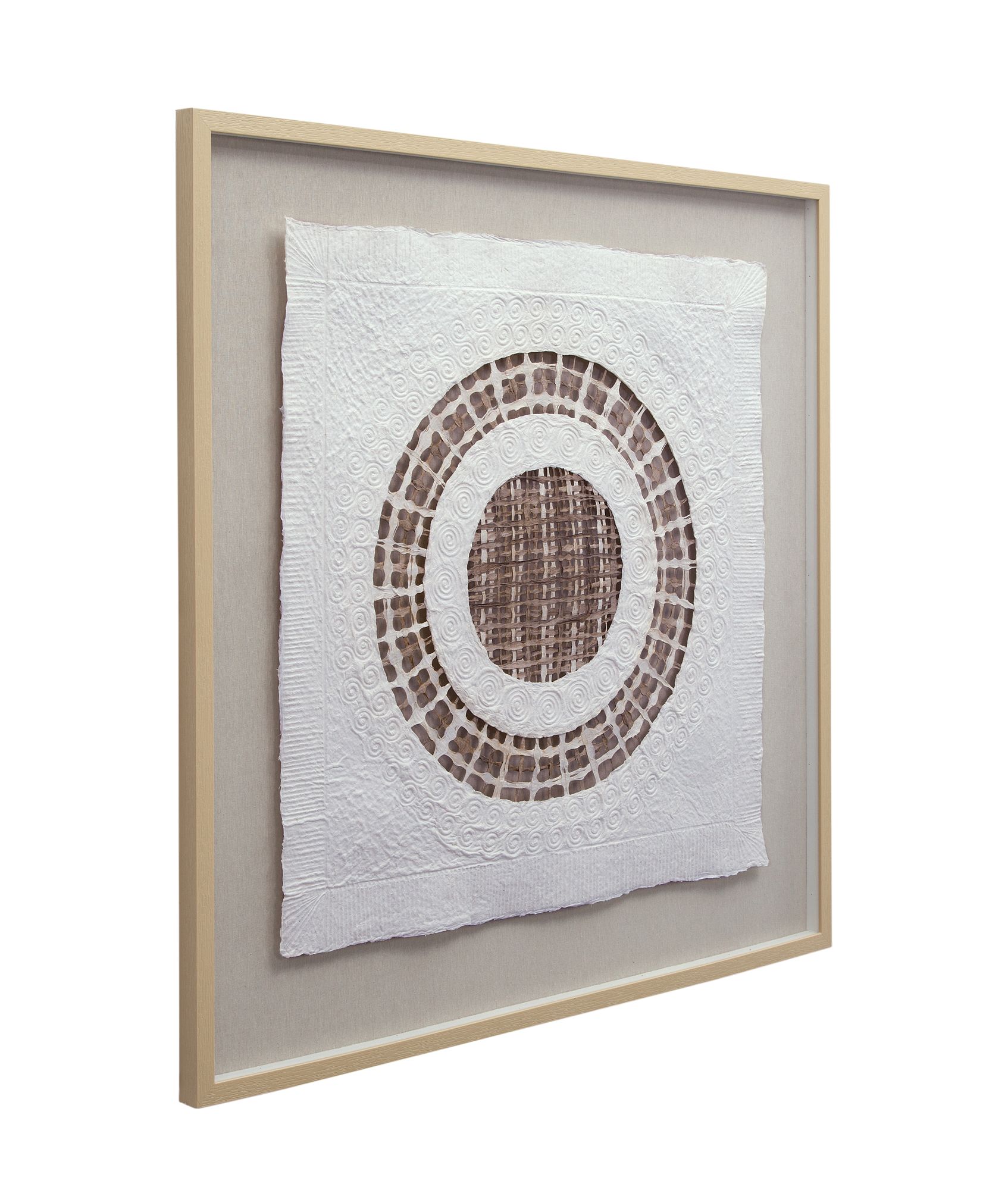 Image 2 Tightrope 36" x 36" White And Brown Wall Art more views