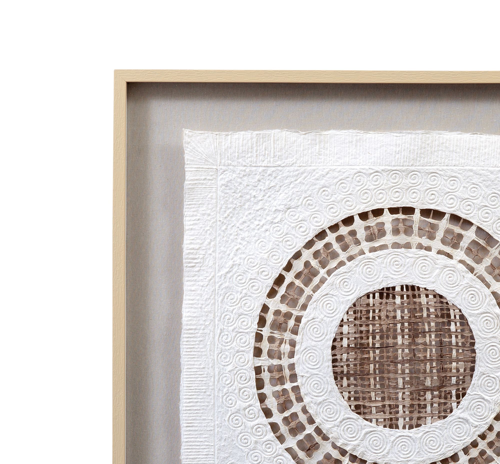 Image 3 Tightrope 36" x 36" White And Brown Wall Art more views