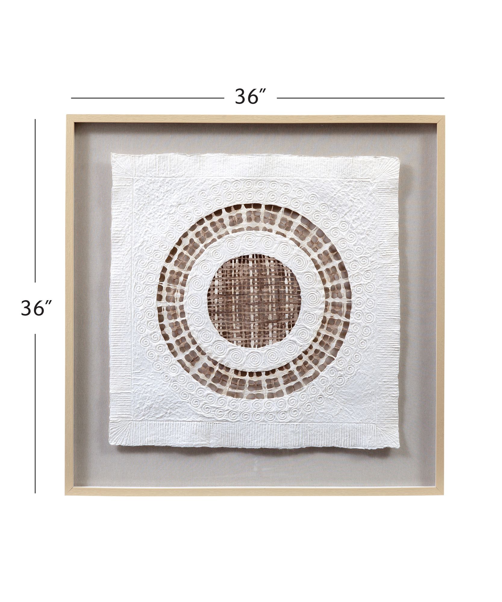 Image 5 Tightrope 36" x 36" White And Brown Wall Art more views