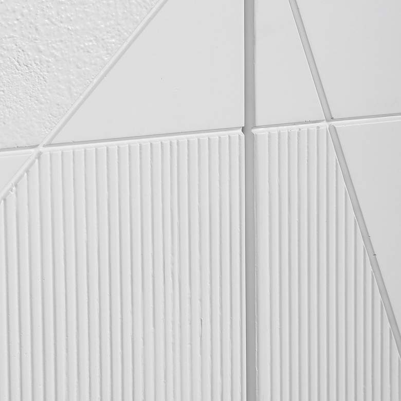 Image 3 Tightrope 72" Wide 4-Door White and Natural Wood Cabinet more views