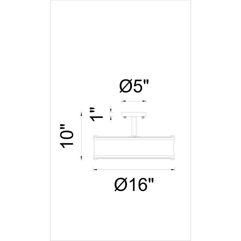 Image 7 Tigris 16" Wide Black 3-Light Ceiling Light more views