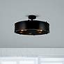 1_Tigris 5 Light Drum Shade Flush Mount With Black Finish