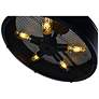 4_Tigris 5 Light Drum Shade Flush Mount With Black Finish more views