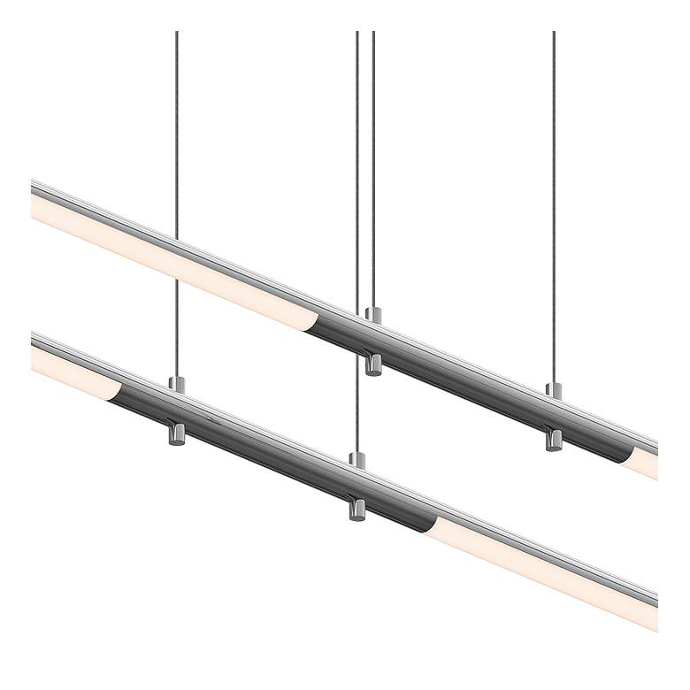 Image 2 Tik-Tak 47 1/2" Wide Chrome LED Kitchen Island Light Pendant more views