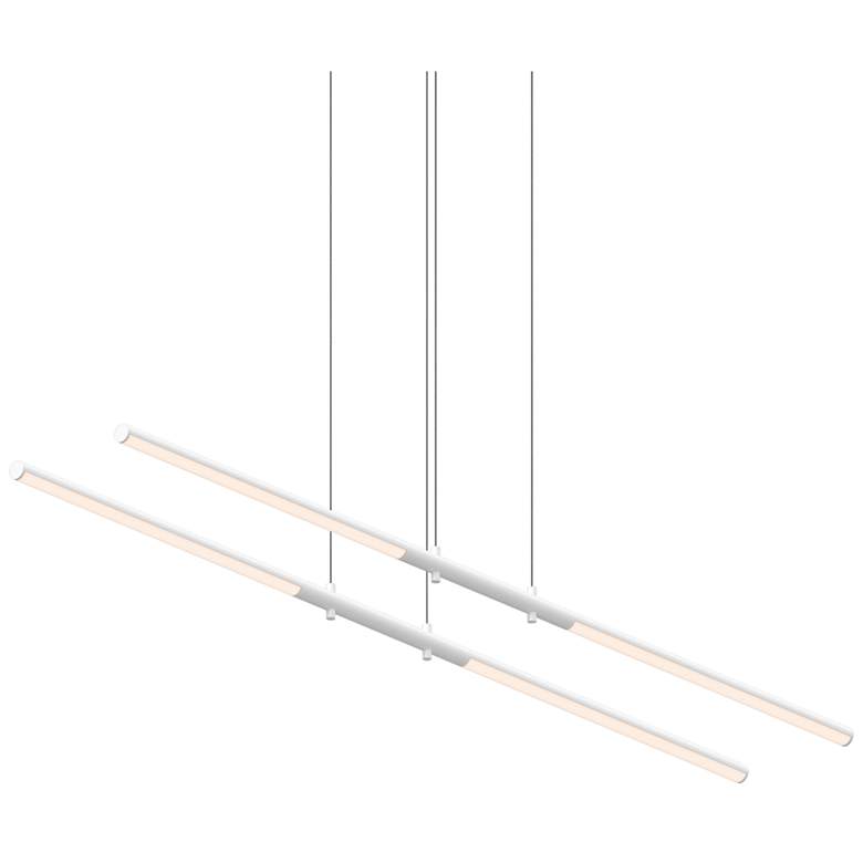 Image 1 Tik-Tak 47 1/2" Wide White LED Kitchen Island Light Pendant