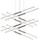 Tik.Tak Stack 47.5" Wide Polished Chrome 4.Tier LED Pendant