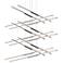 Tik.Tak Stack 47.5" Wide Polished Chrome 6.Tier LED Pendant