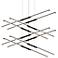 Tik.Tak Stack 47.5" Wide Satin Black 4.Tier LED Pendant