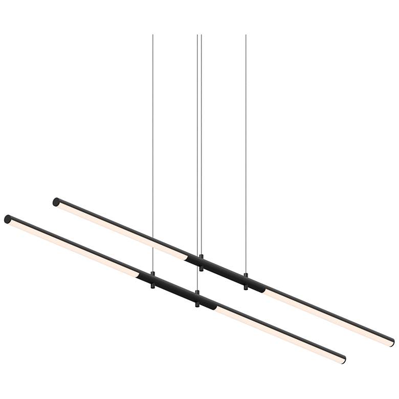 Image 1 Tik.Tak Tandem 47.5" Wide Satin Black LED Pendant