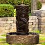 Tiki Column 44" High Relic Lava Outdoor Fountain