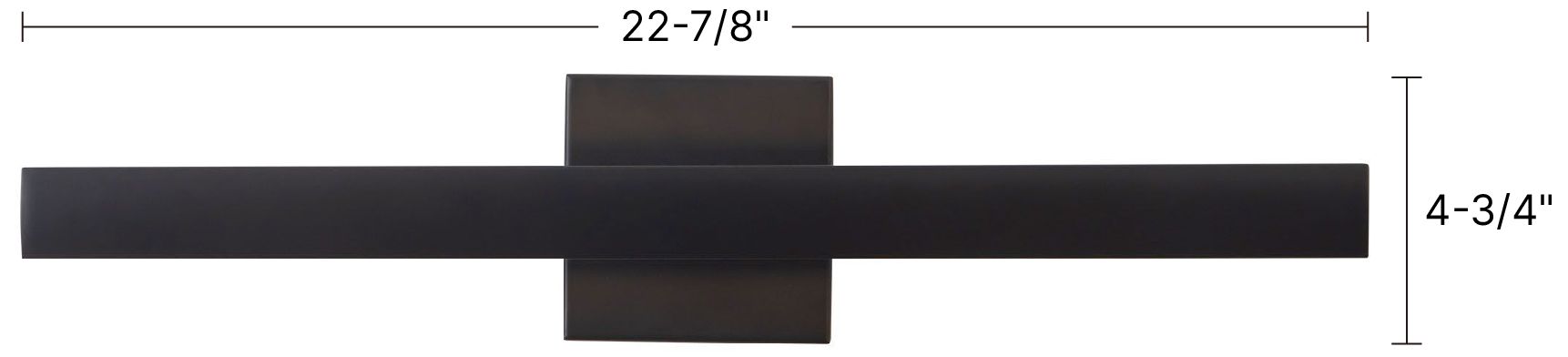 Tila 23-in Black dimmable LED Bathroom Vanity Light