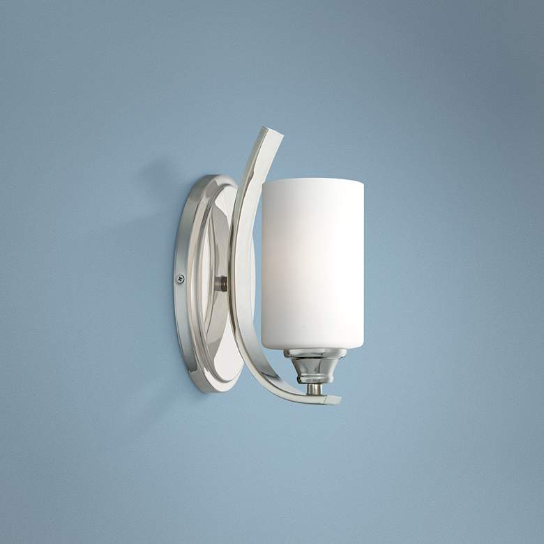 Image 1 Tilbury 10 1/4" High Polished Nickel Wall Sconce