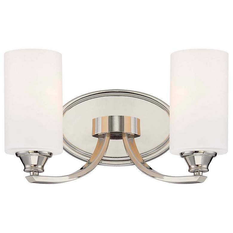 Image 2 Tilbury 14" Wide Polished Nickel 2-Light Bath Light