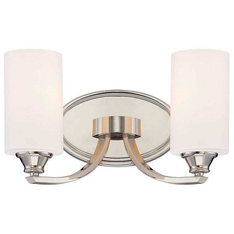 Image 2 Tilbury 14 inch Wide Polished Nickel 2-Light Bath Light