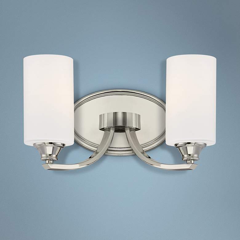Image 1 Tilbury 14" Wide Polished Nickel 2-Light Bath Light