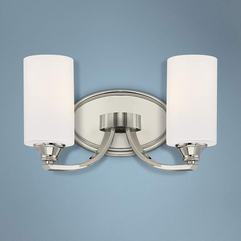 Image 1 Tilbury 14 inch Wide Polished Nickel 2-Light Bath Light