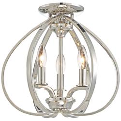 Tilbury 14&quot; Wide Polished Nickel Ceiling Light