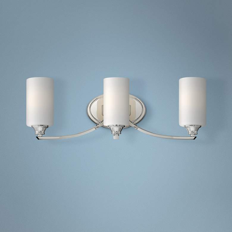 Image 1 Tilbury 24 1/4" Wide Polished Nickel 3-Light Bath Light