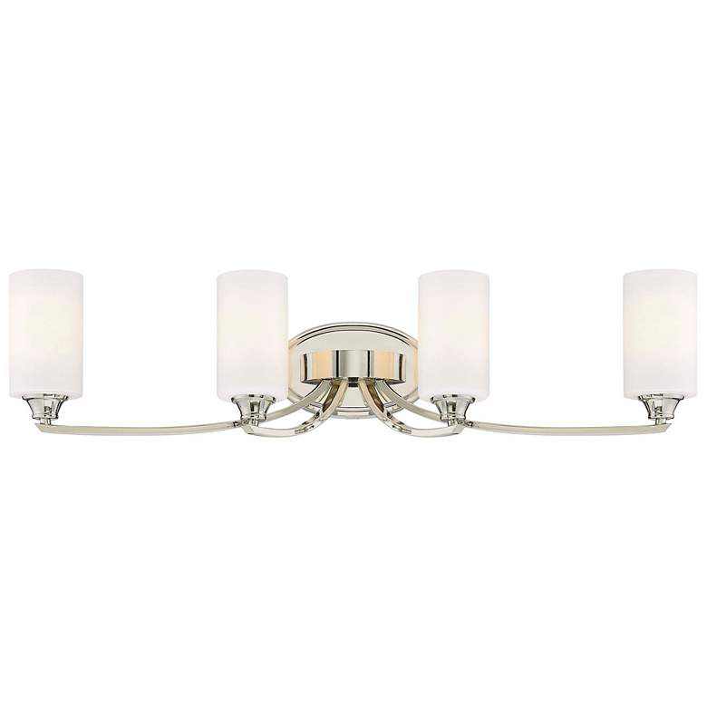 Image 2 Tilbury 33 1/4" Wide Polished Nickel 4-Light Bath Light