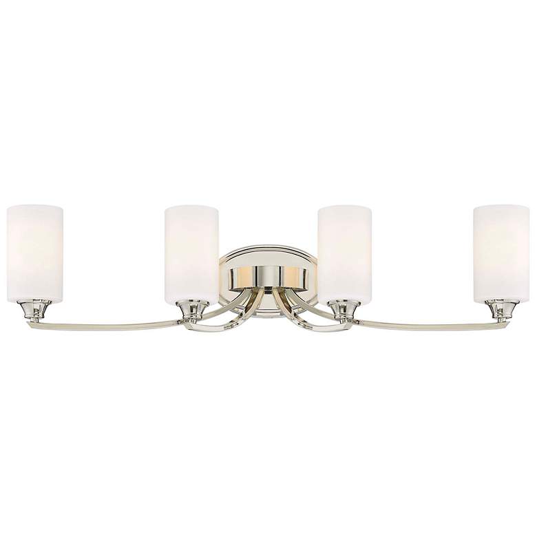 Image 2 Tilbury 33 1/4 inch Wide Polished Nickel 4-Light Bath Light